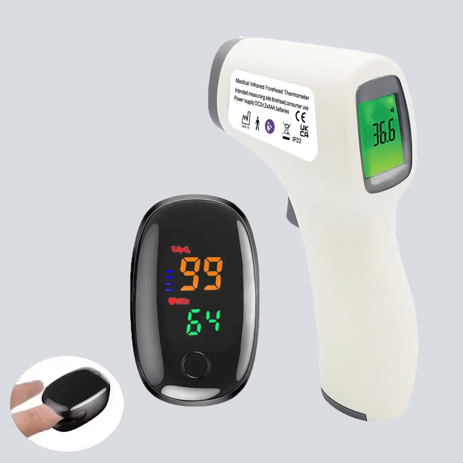 Pulse Oximeter - 휴대용 의료용 체온계 및 산소포화도 측정기