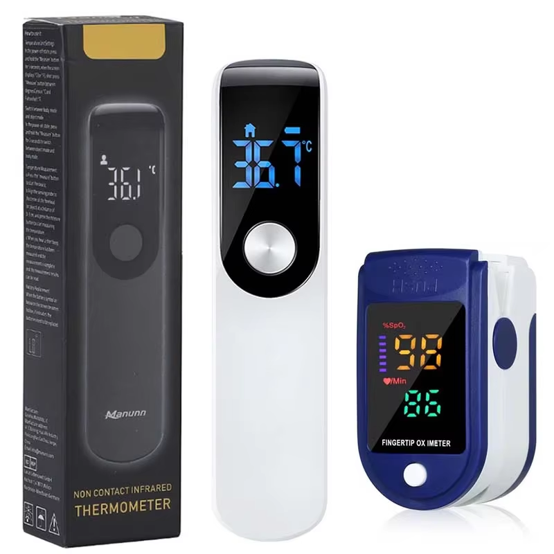 Pulse Oximeter - 적외선 발열 온도계 디지털 LCD 유아
