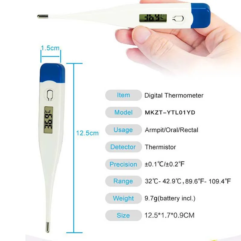 디지털 온도계 정확한 구강 겨드랑이 온도 측정 발열 경 - Pulse Oximeter 리뷰 및 가격