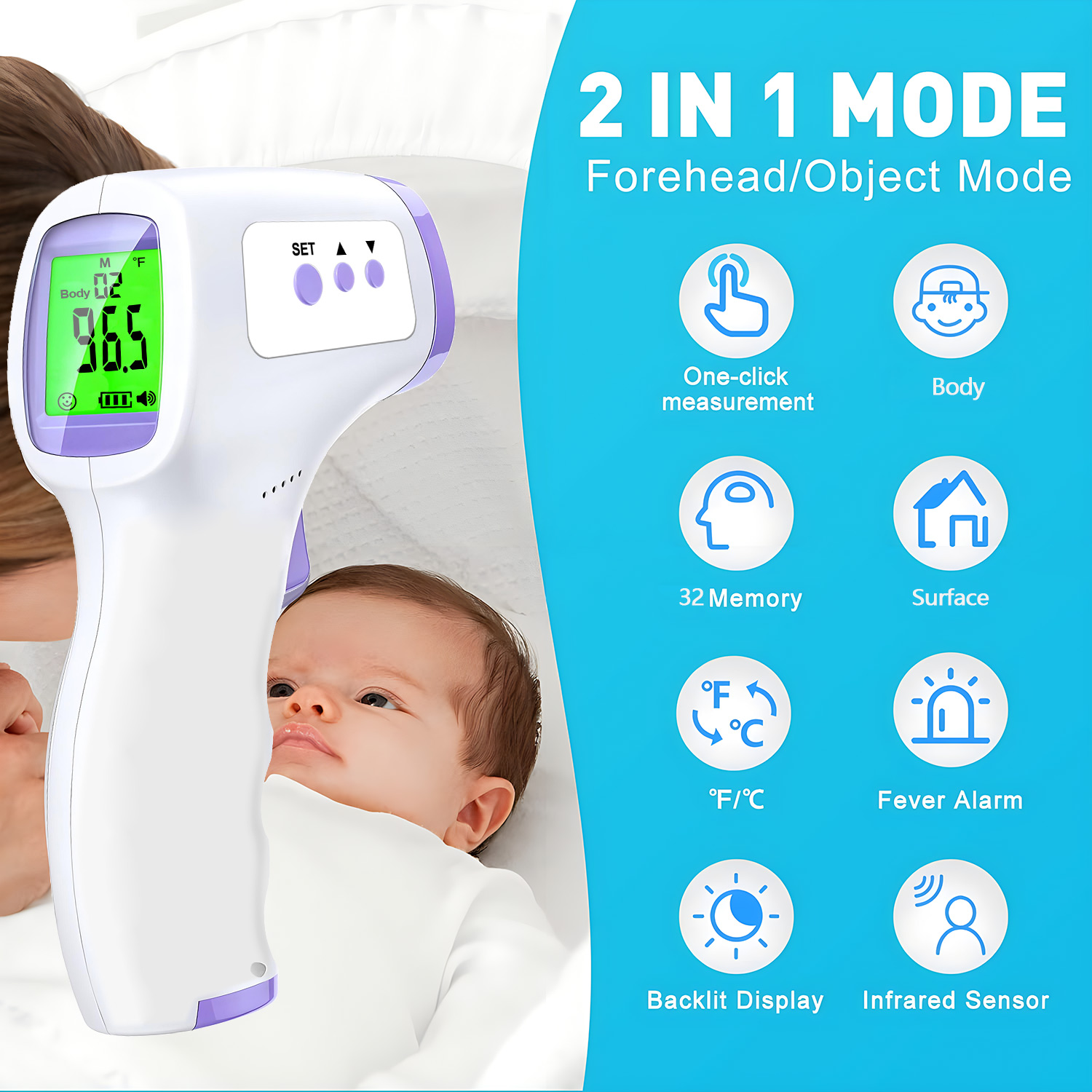 새로운 가정용 적외선 이마 온도계 전자 체온계 정확한  - Pulse Oximeter 리뷰 및 가격