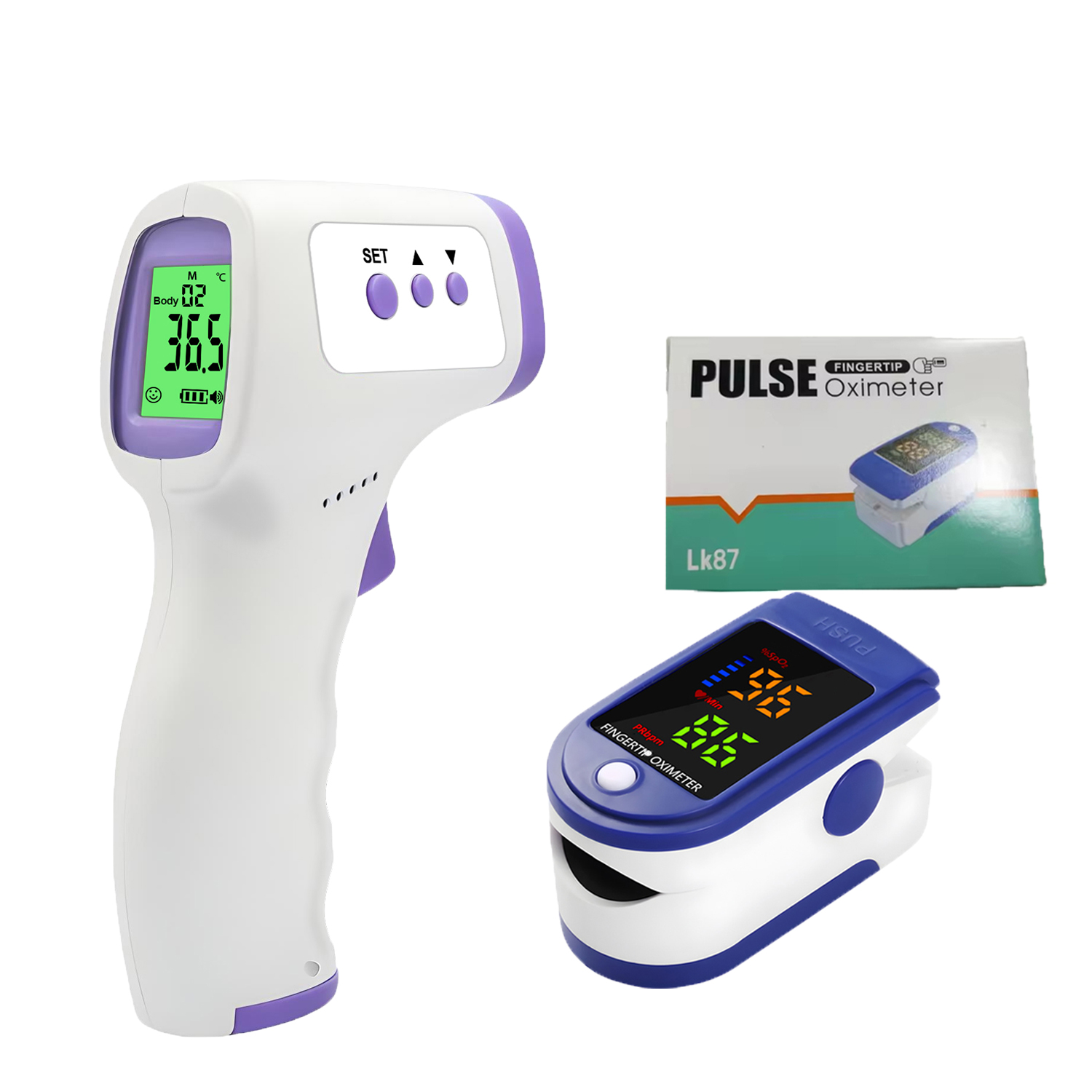 이마 및 체온 감지를 위한 비접촉식 디지털 적외선 온도 - Pulse Oximeter 리뷰 및 가격